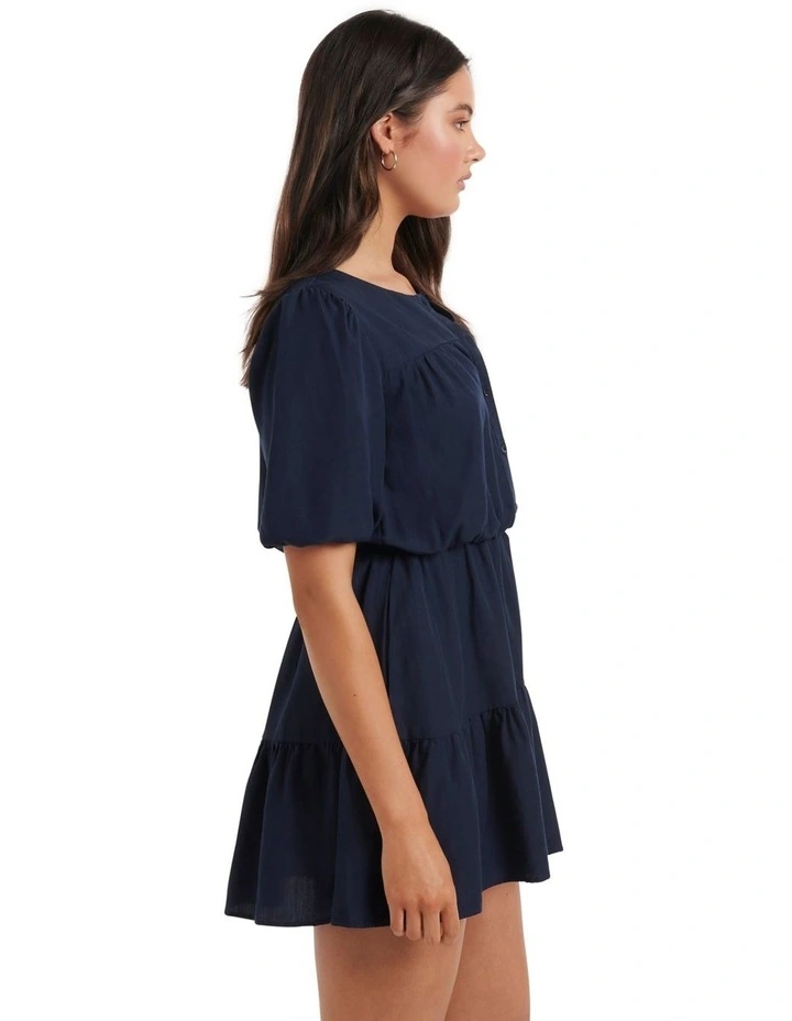 Regina Smock Dress in Navy image 3