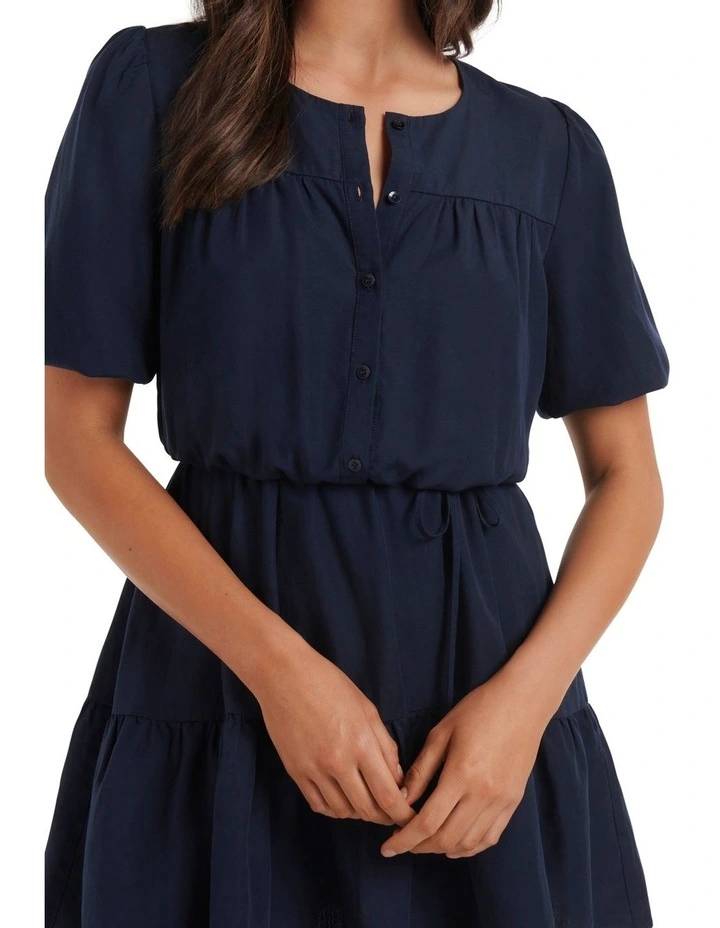 Regina Smock Dress in Navy image 4
