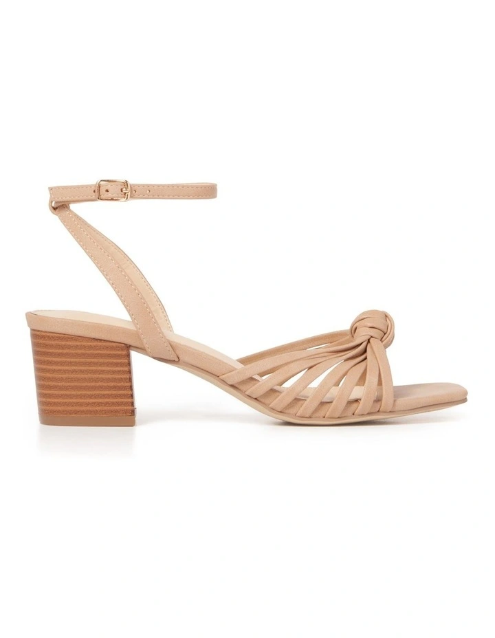 Liliah Mid Block Strappy in Nude Nubuck image 1