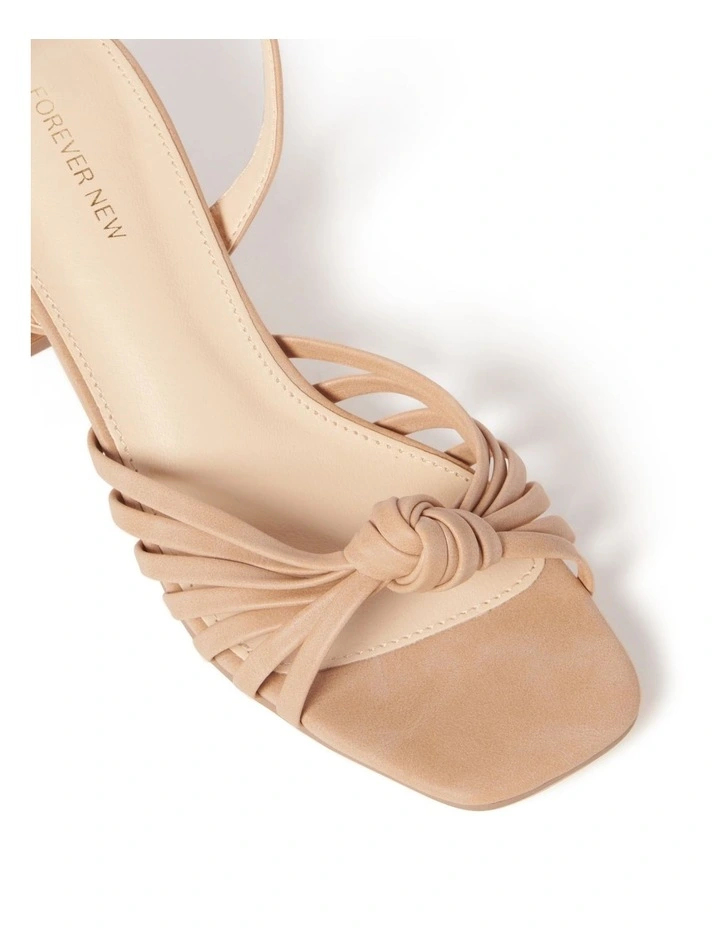 Liliah Mid Block Strappy in Nude Nubuck image 2