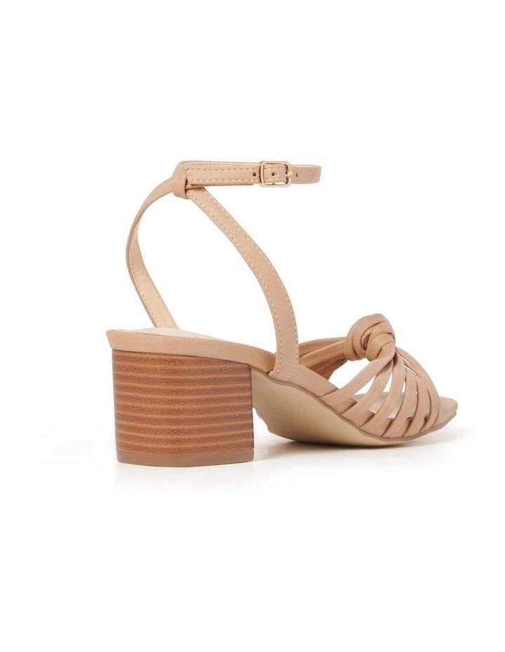 Liliah Mid Block Strappy in Nude Nubuck image 3