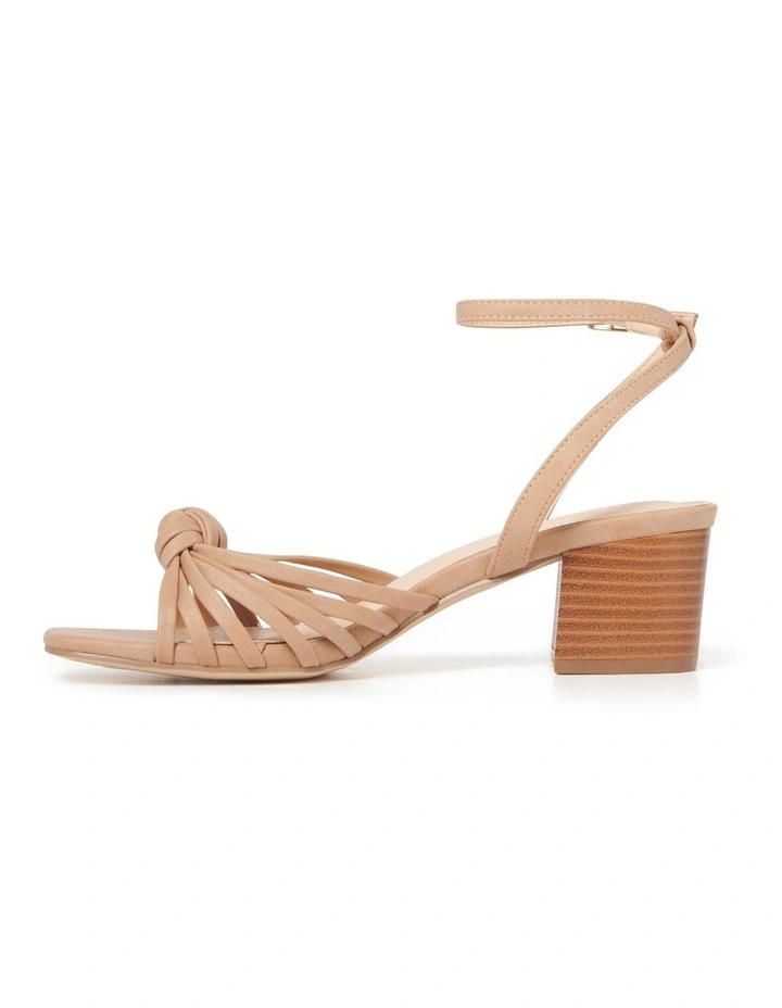 Liliah Mid Block Strappy in Nude Nubuck image 4