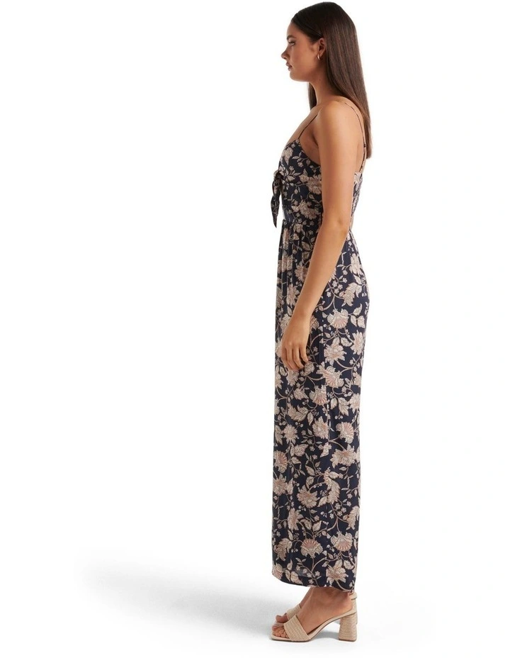 Liv Tie Front Jumpsuit in Black image 3