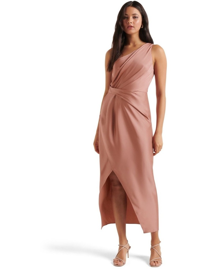 Melissa One Shoulder Satin Dress in