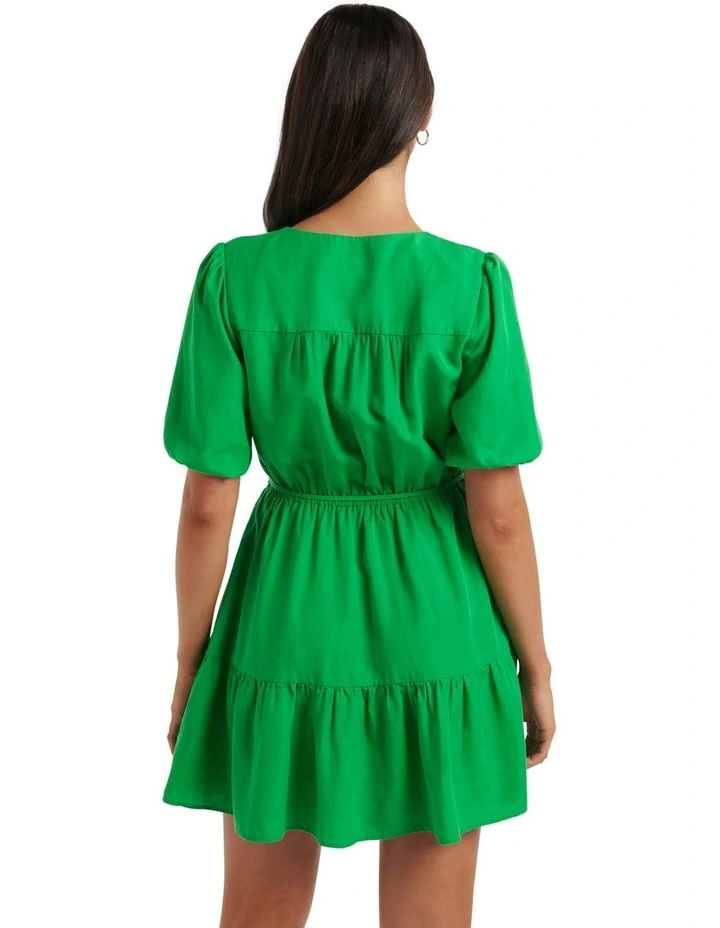 Regina Smock Dress in Energetic Jade image 2