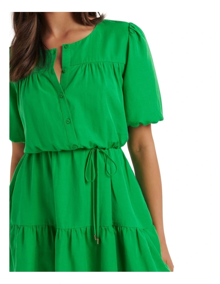 Regina Smock Dress in Energetic Jade image 4