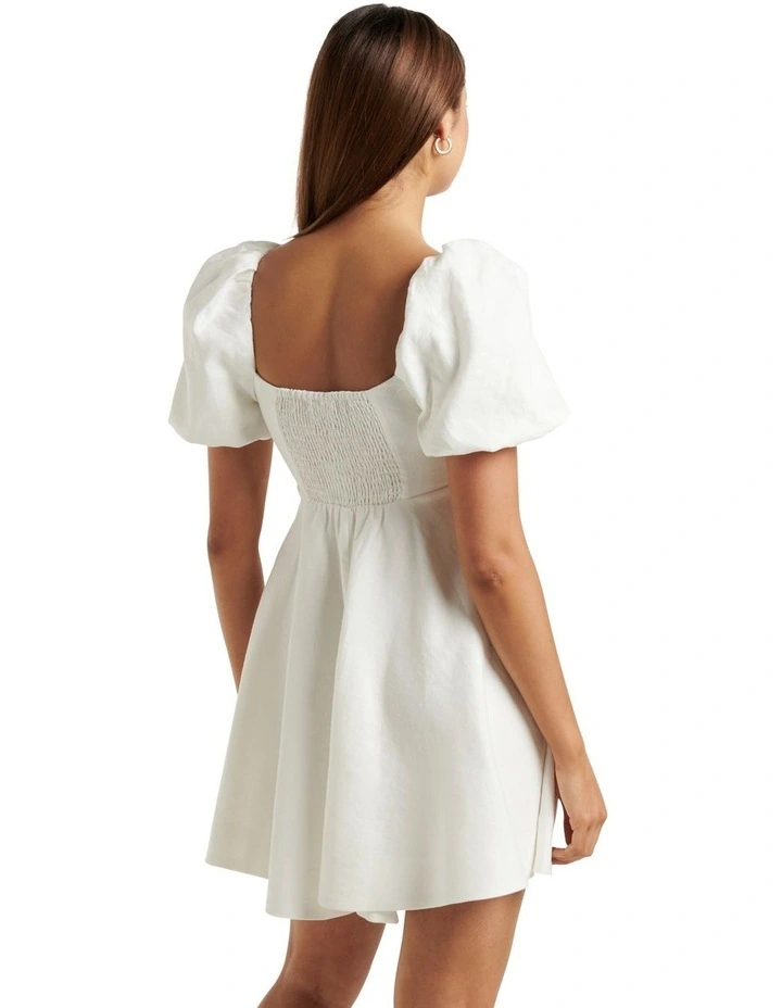 Fearne Twist Mini Dress in White image 2