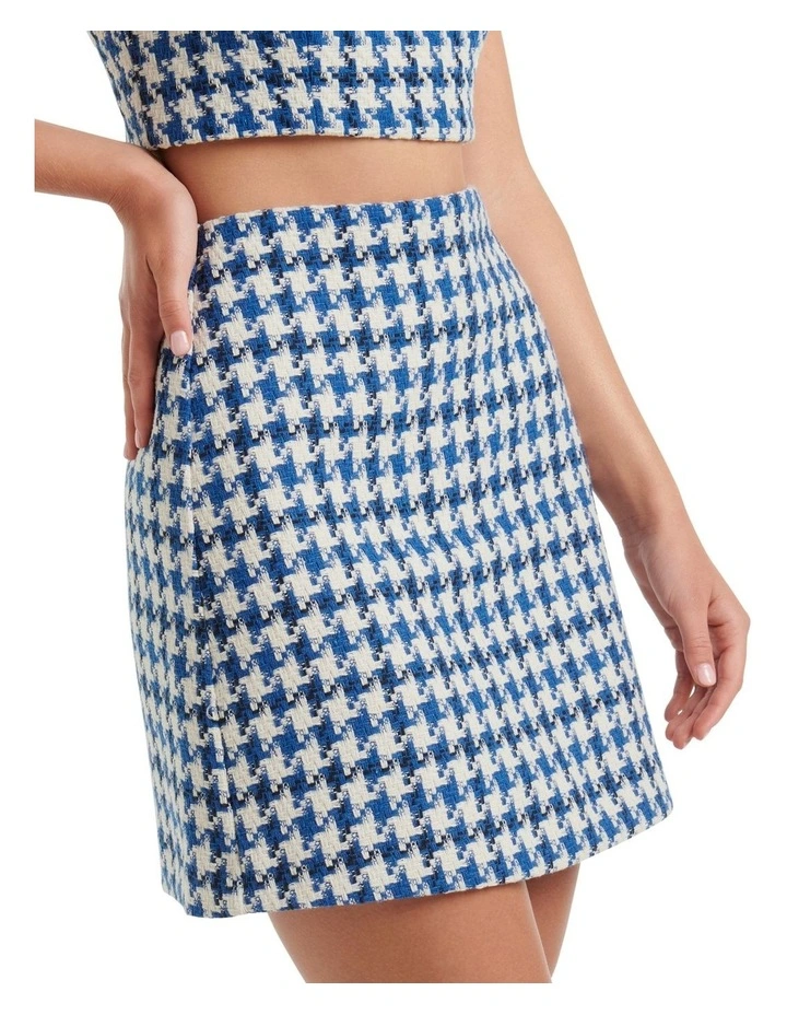 Taylah Boucle Skirt Suit in Blue image 3
