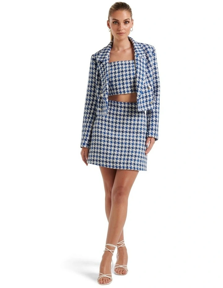 Taylah Boucle Skirt Suit in Blue image 5