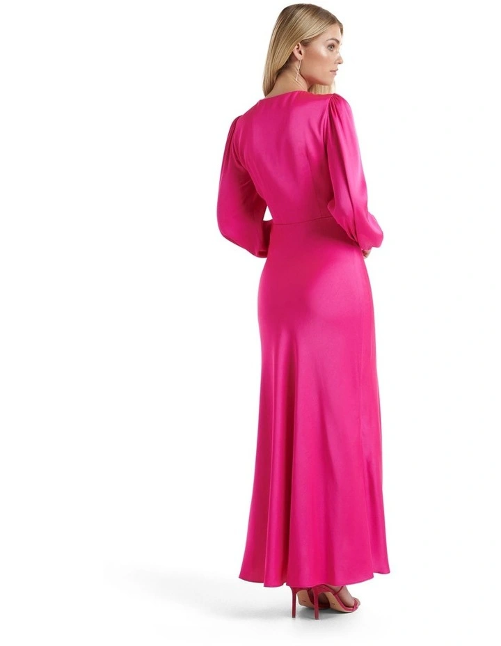 Forever New Wren Long Sleeve Twist Maxi in Pink | MYER