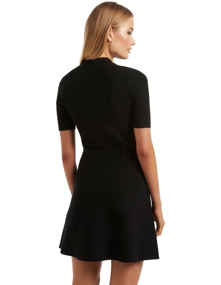 Alex Mini Knit Dress in Black image 2
