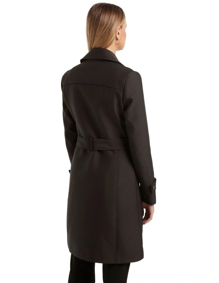 Tulip Structured Trench Mac in Black image 2