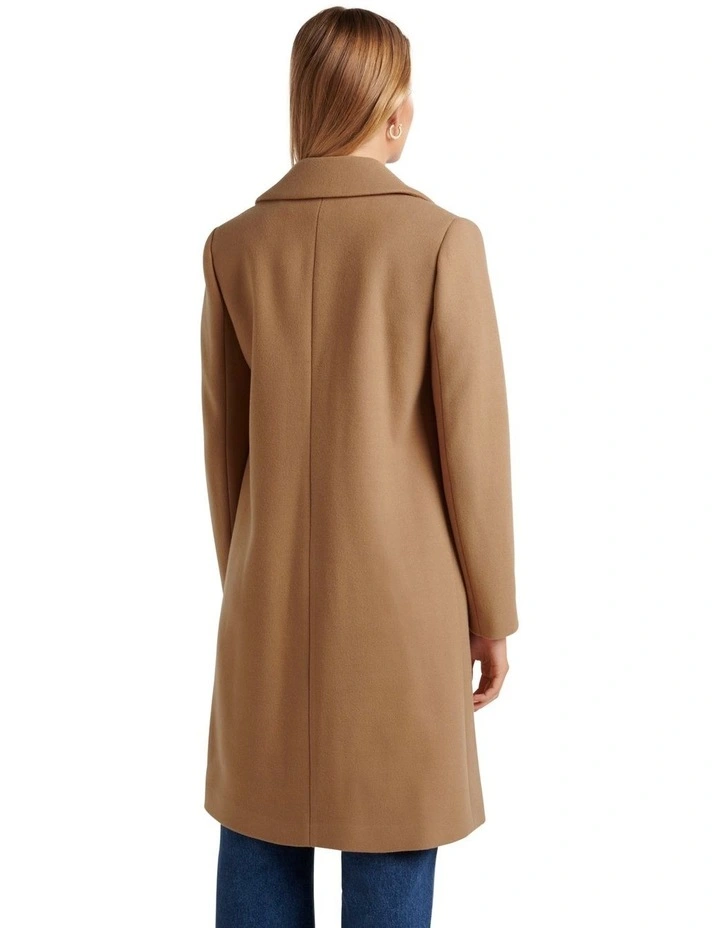 Lily Longline Coatigan in Brown image 2