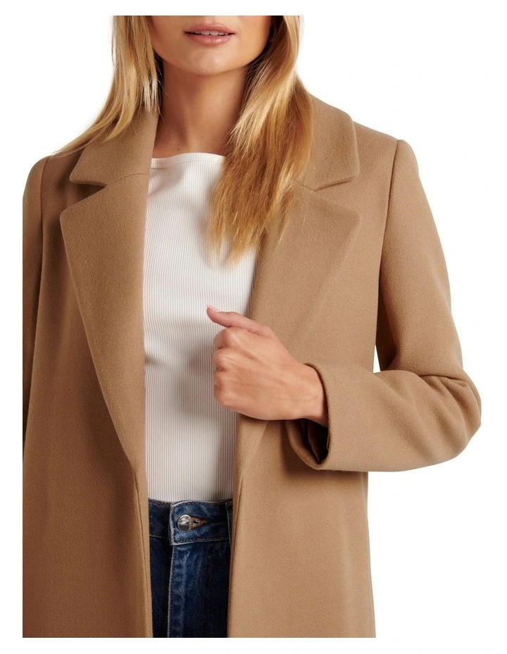 Lily Longline Coatigan in Brown image 4