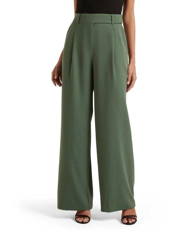 Isla Tall Wide Leg Pants in Green image 1