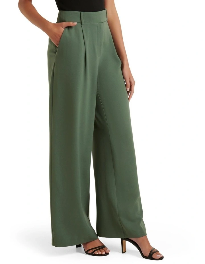 Isla Tall Wide Leg Pants in Green image 3