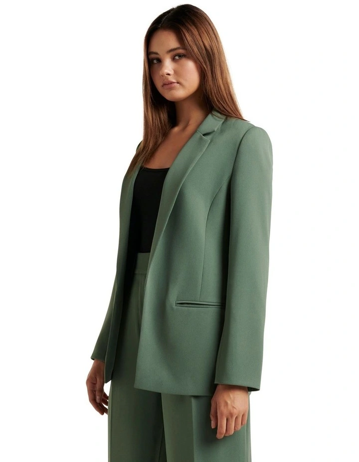 Forever New Tori Boyfriend Blazer in Green MYER