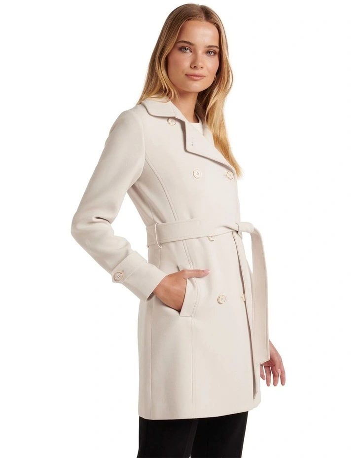 Violet Trench Mac in Cream image 3