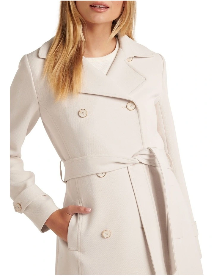 Violet Trench Mac in Cream image 4