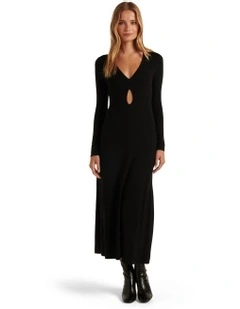 Madelyn Tear Drop Cut Out Dress in Black