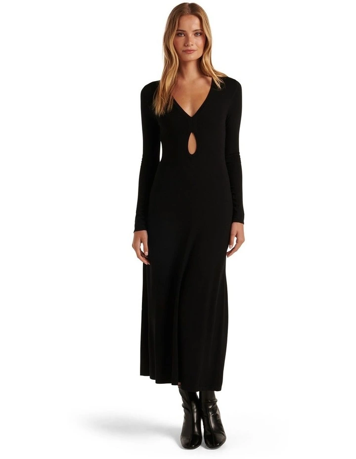 Madelyn Tear Drop Cut Out Dress in Black image 1
