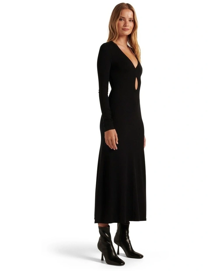 Madelyn Tear Drop Cut Out Dress in Black image 3
