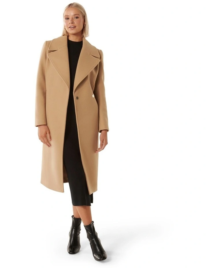 Billie Wrap Coat in Brown image 1