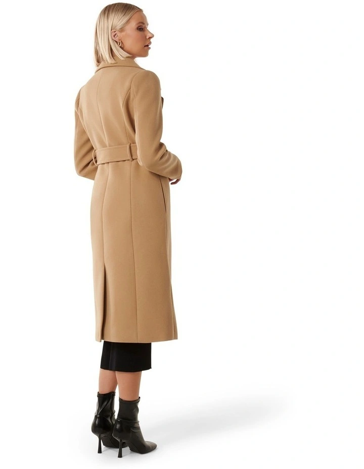 Billie Wrap Coat in Brown image 2