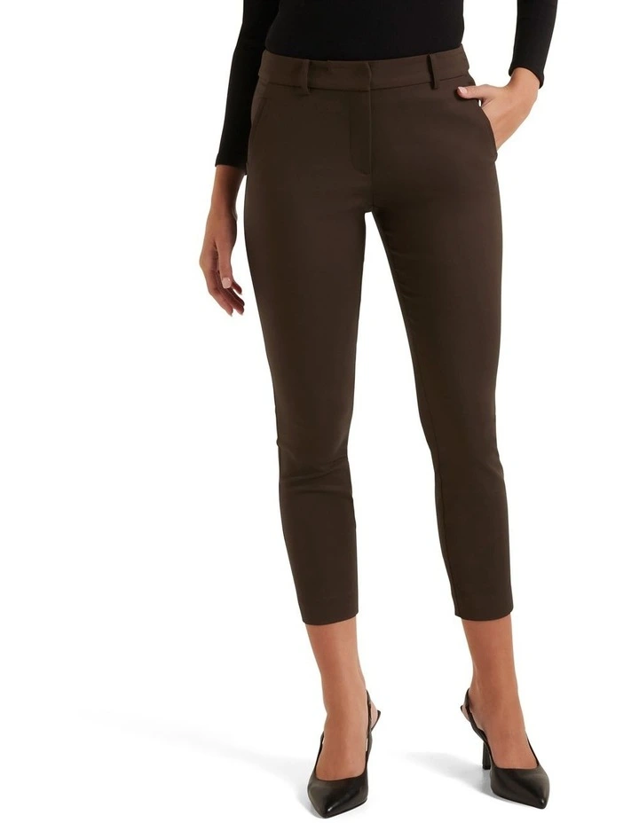 Grace 7/8th Slim Pants in Brown image 1