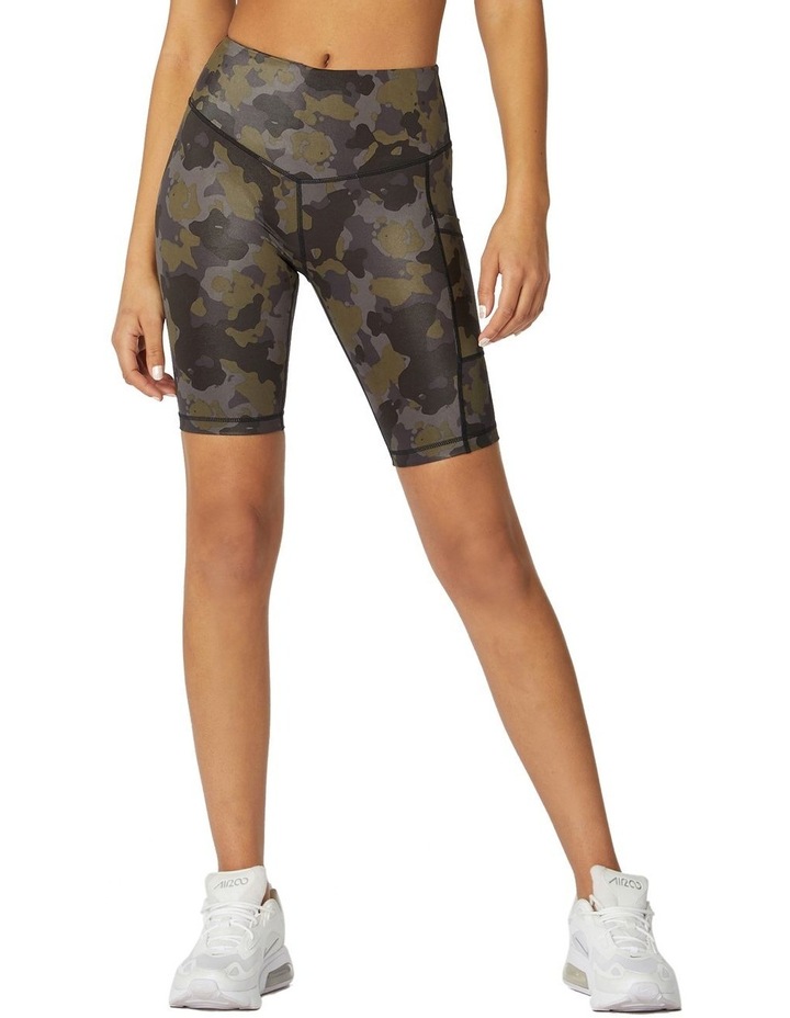 mesh trim biker shorts