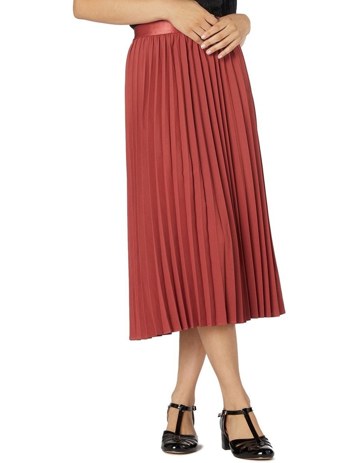 Red pleated skirt australia Clearance