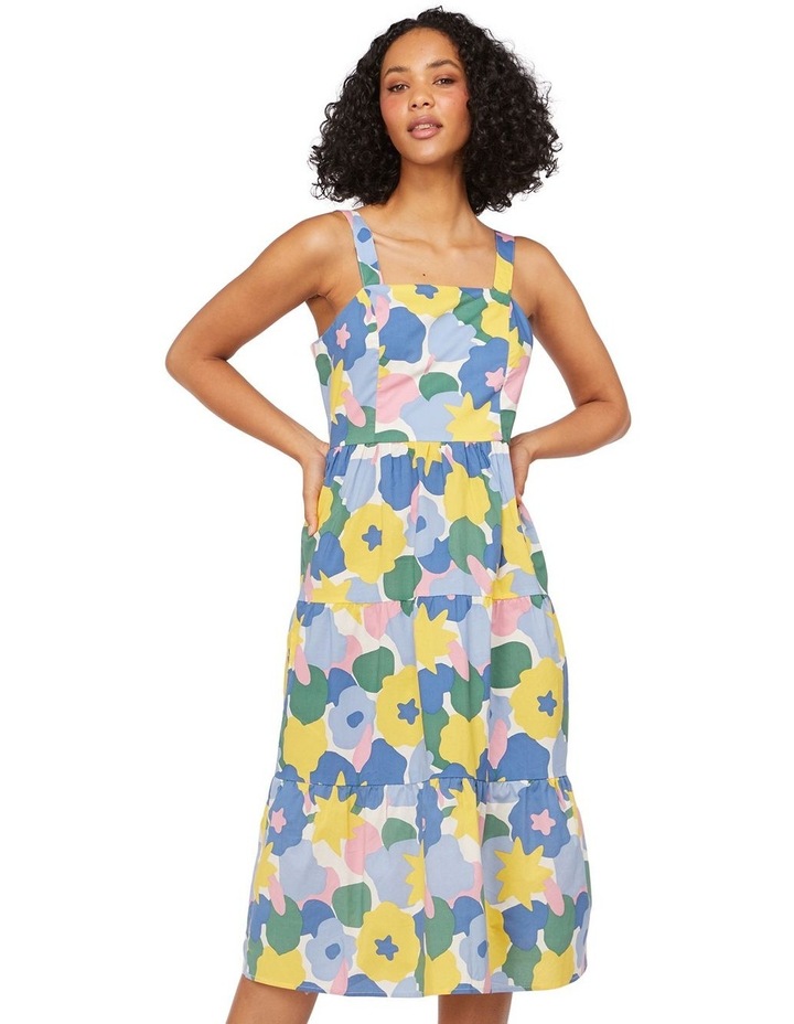 Luna Fitted Dress Blue