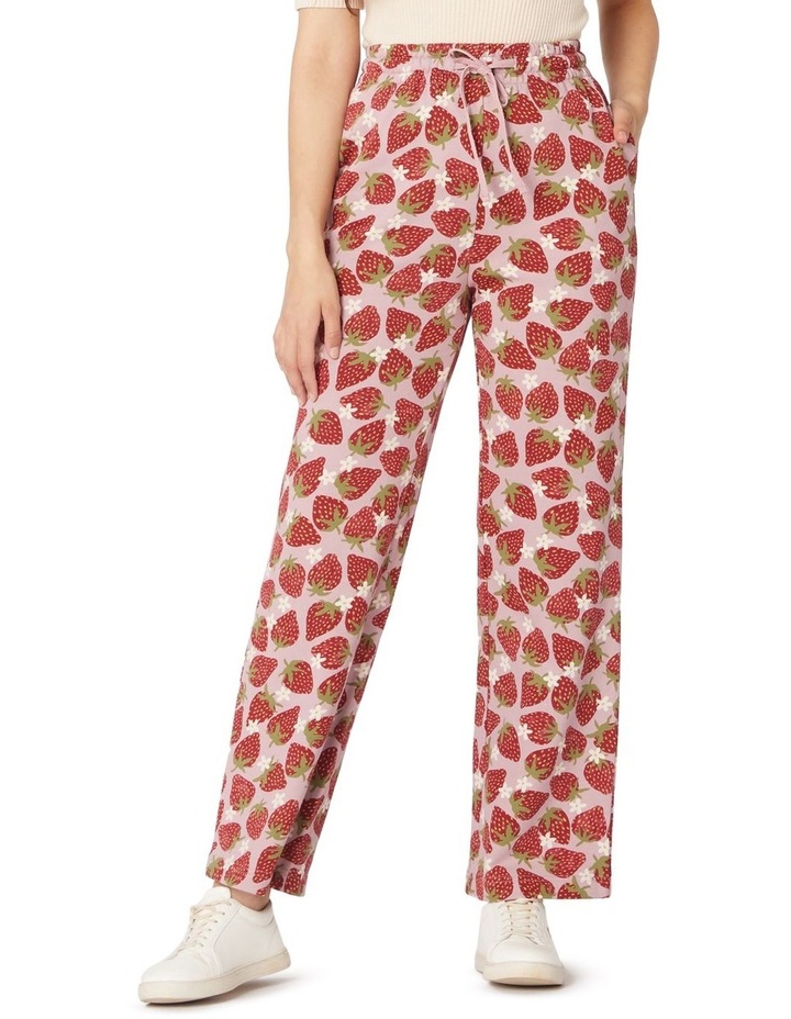 Strawberry & Daisy Track Pants Lilac