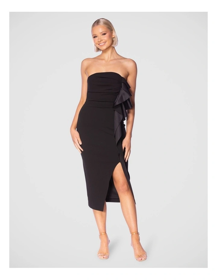 Pandora Midi Dress in Black image 1