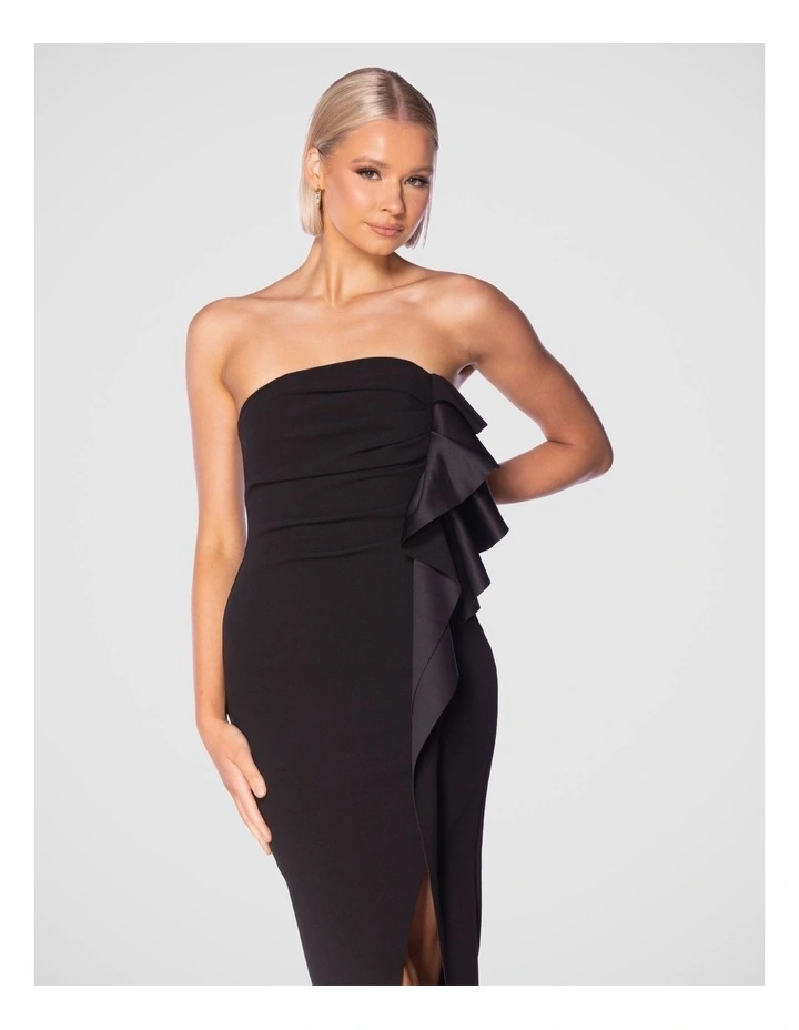 Pandora Midi Dress in Black image 5