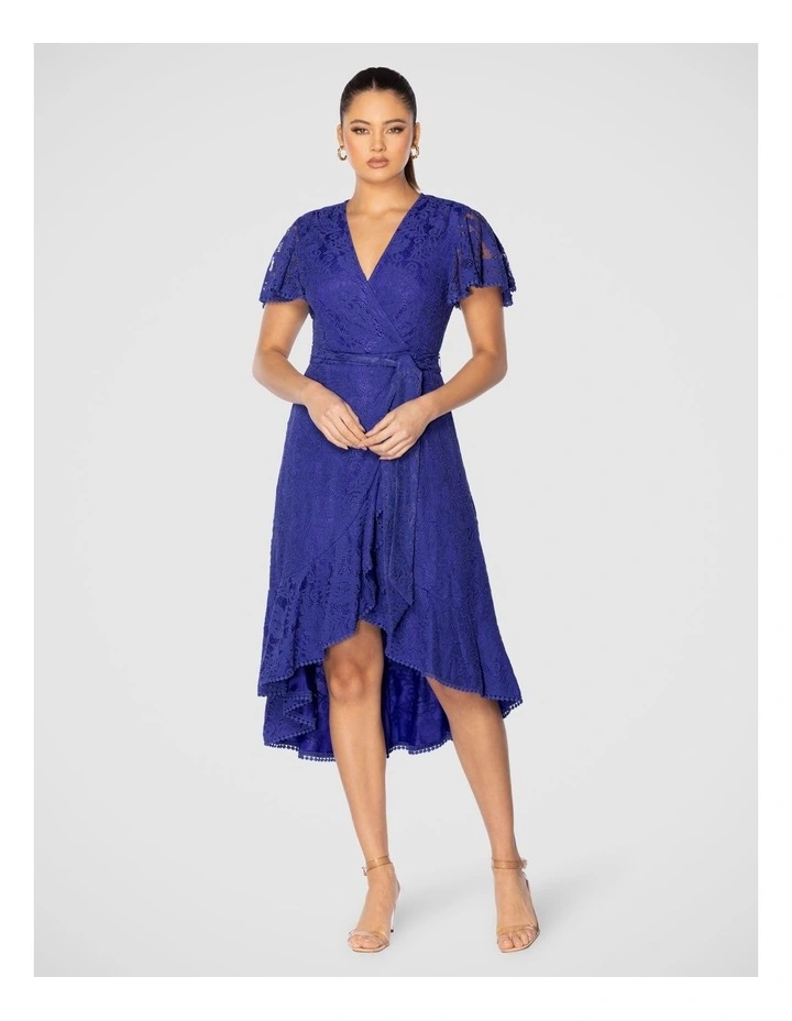 Roxana Midi Dress in Blue image 1