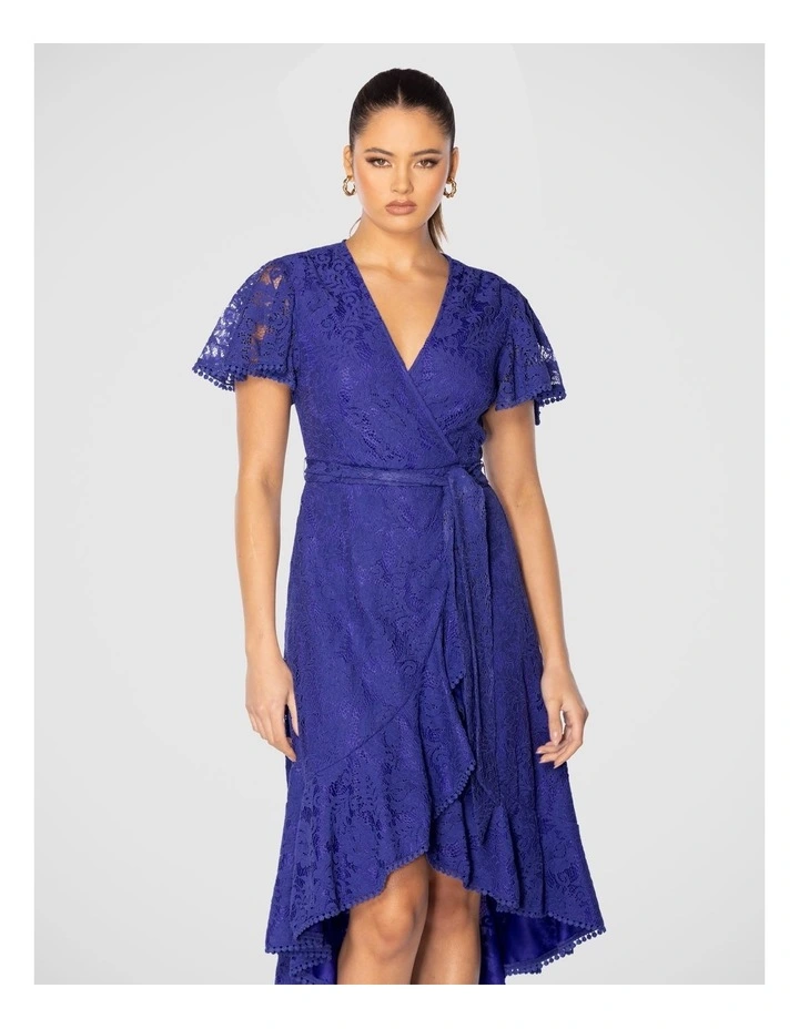 Roxana Midi Dress in Blue image 4