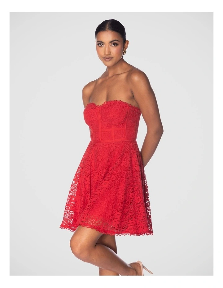 Amity Mini Dress in Red image 2