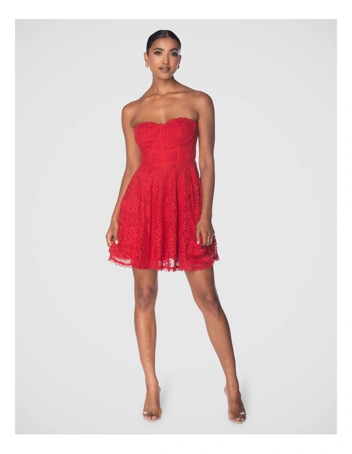 Amity Mini Dress in Red image 5
