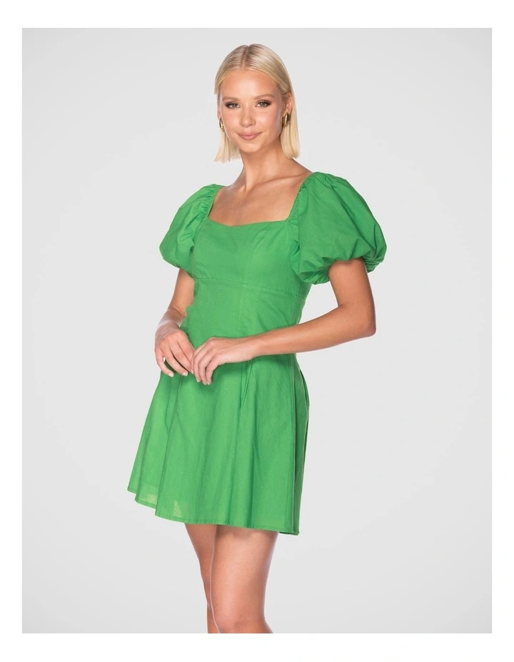 Glenda Mini Dress in Green image 2