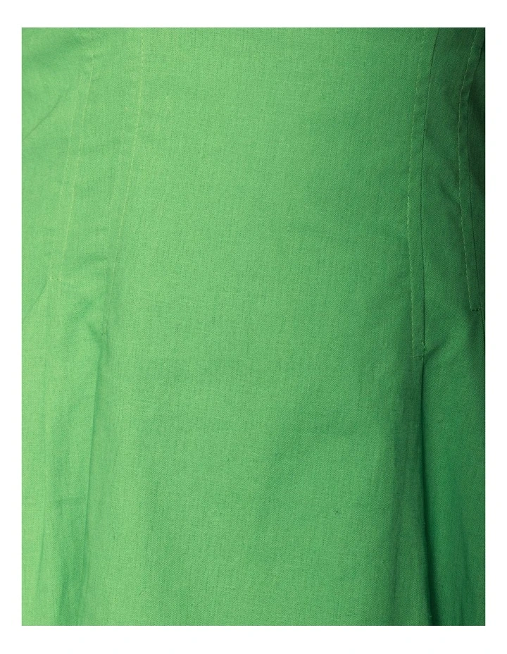 Glenda Mini Dress in Green image 6