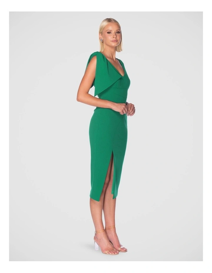 Chasity Midi Dress in Green image 2