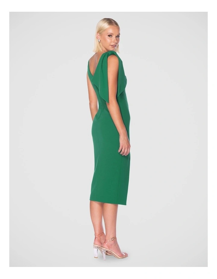Chasity Midi Dress in Green image 3