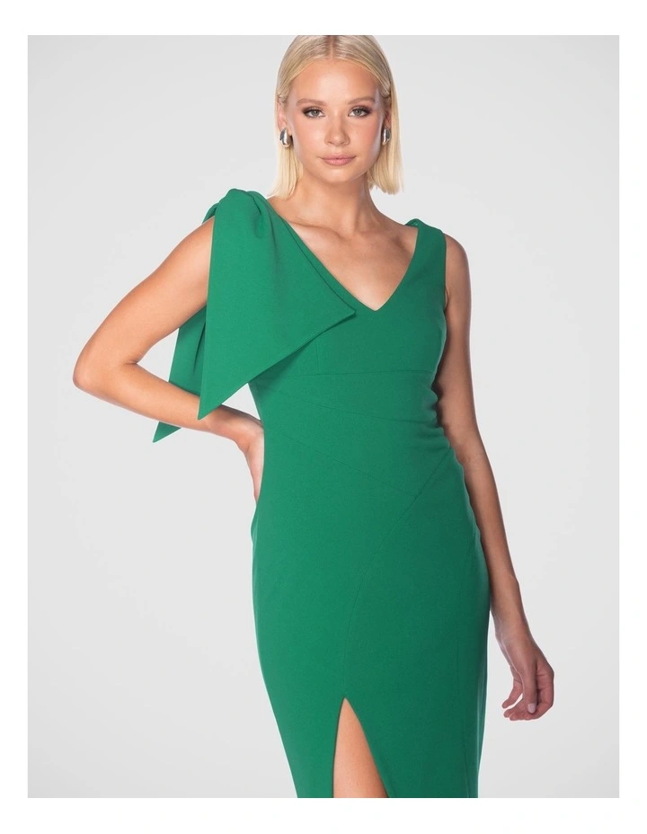 Chasity Midi Dress in Green image 4