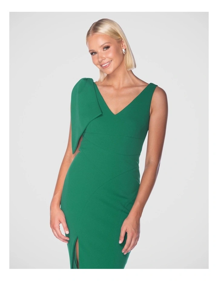 Chasity Midi Dress in Green image 5