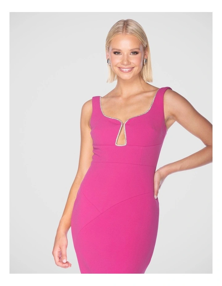 Felisa Midi Dress in Pink image 5