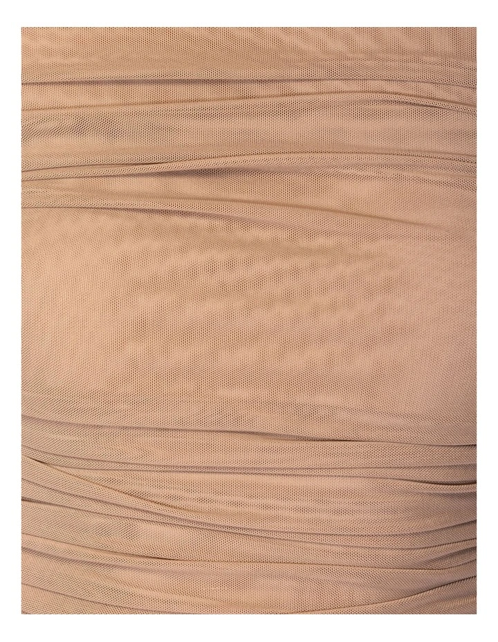Kai Off Shoulder Mesh Top in Taupe image 6