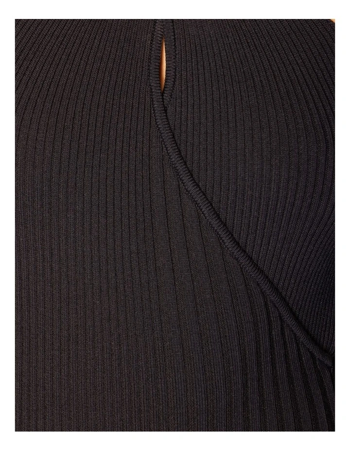 Noemi Knit Dress in Black image 6
