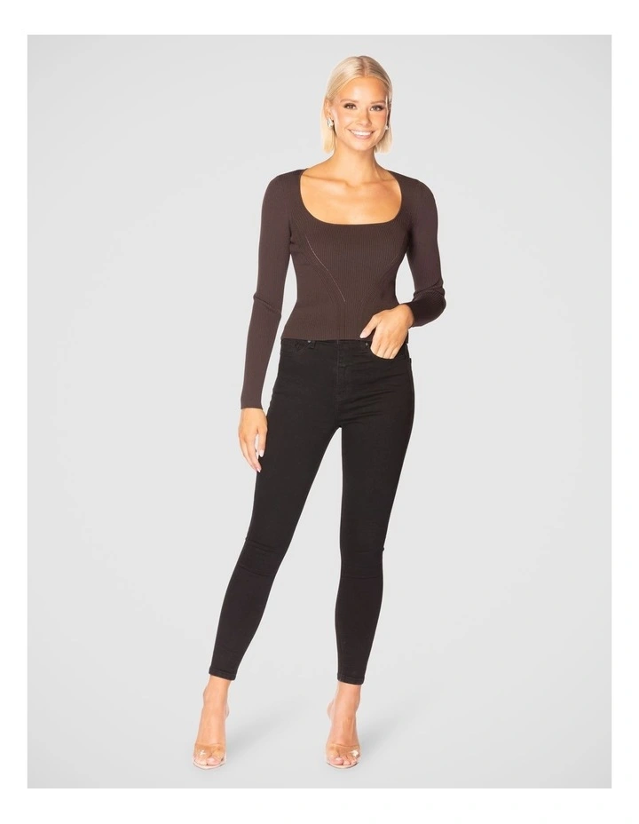 Aydin Knit Top in Brown image 4