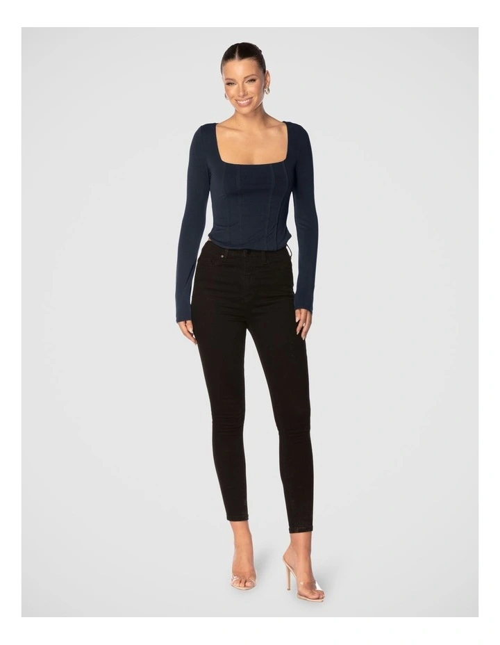 Azure Square Neck Top in Blue image 5